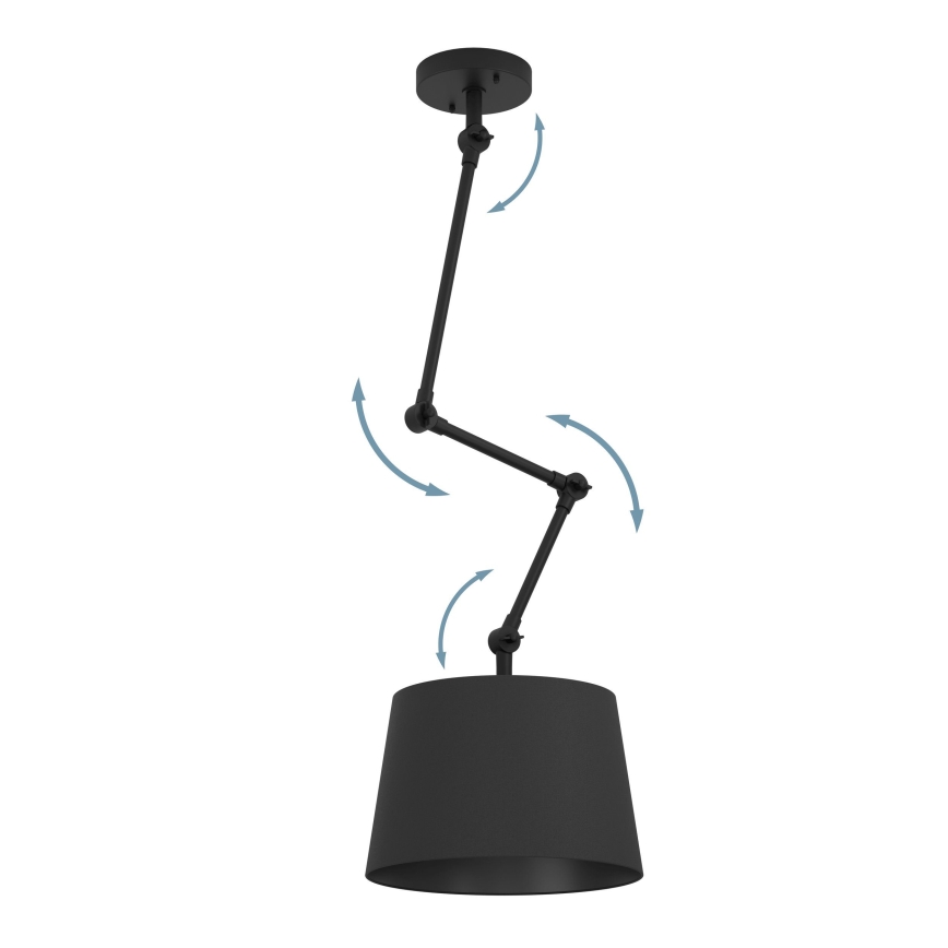 Eglo - Lámpara colgante 1xE27/40W/230V negro