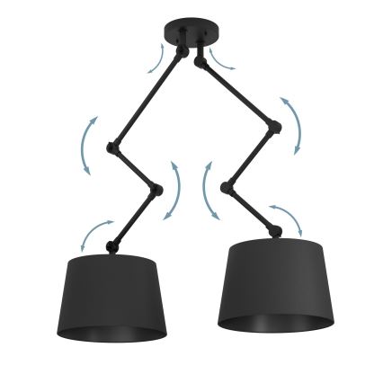 Eglo - Lámpara colgante 2xE27/40W/230V negro