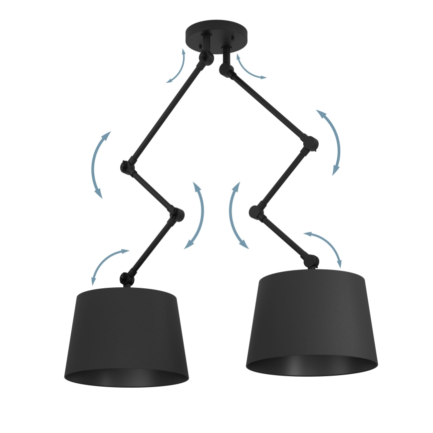 Eglo - Lámpara colgante 2xE27/40W/230V negro