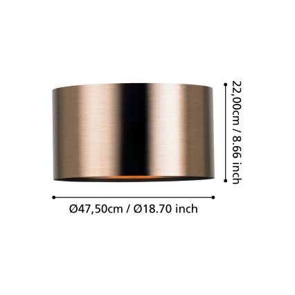Eglo - Plafón 1xE27/25W/230V cobre