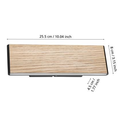 Eglo - Aplique LED 2xLED/4,2W/230V 3000K roble