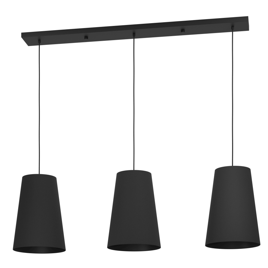 Eglo - Lámpara colgante 3xE27/40W/230V negro