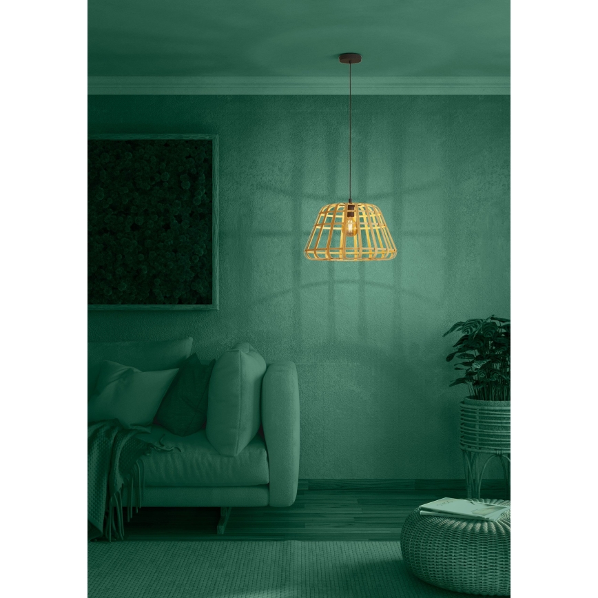 Eglo - Lámpara colgante 1xE27/40W/230V diá. 50 cm bambú