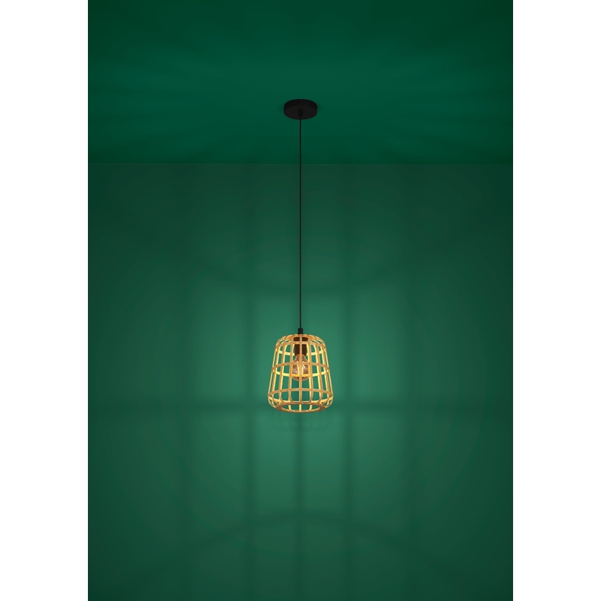 Eglo - Lámpara colgante 1xE27/40W/230V diá. 24 cm bambú