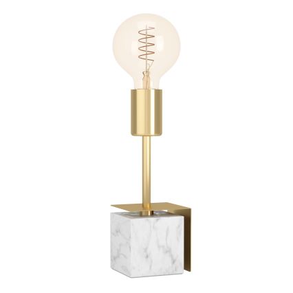 Eglo - Lámpara de mesa 1xE27/40W/230V dorado/blanco Mármol