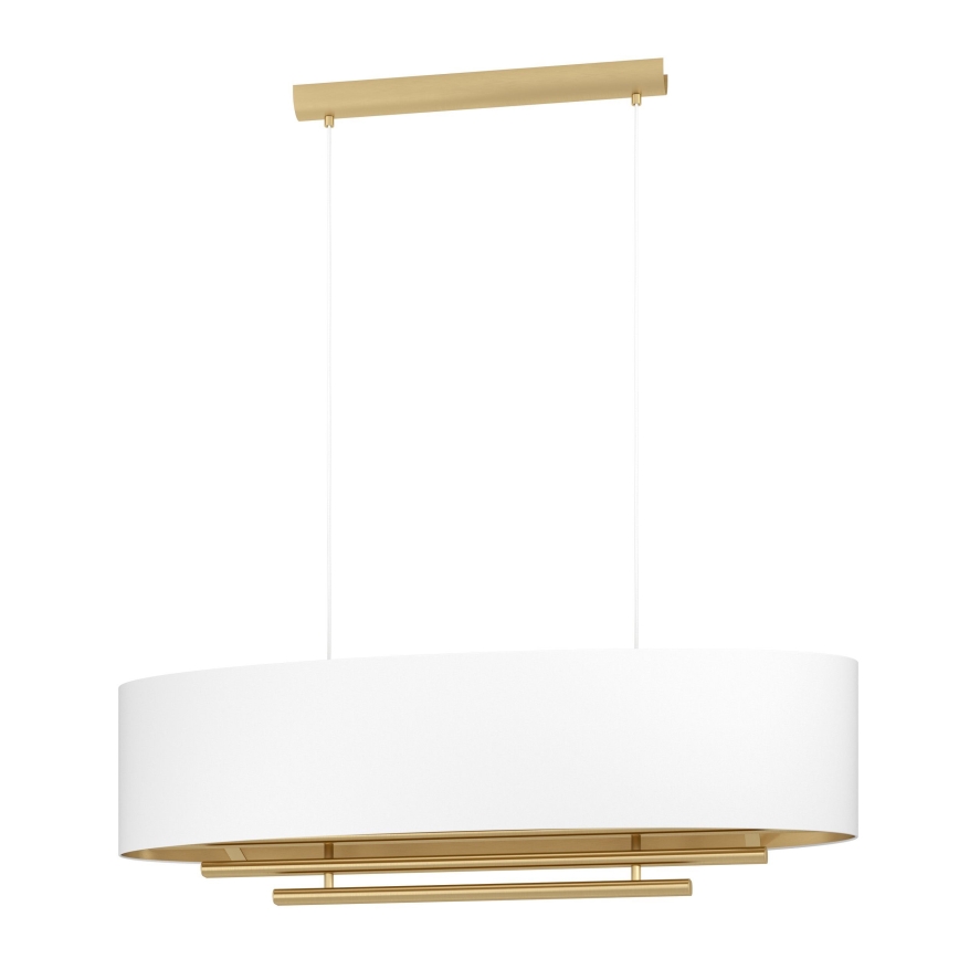 Eglo - Lámpara colgante 4xE27/40W/230V blanco/dorado