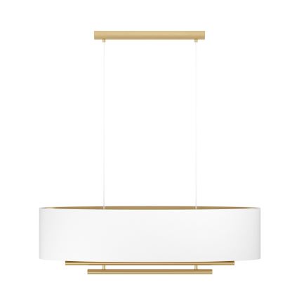 Eglo - Lámpara colgante 4xE27/40W/230V blanco/dorado