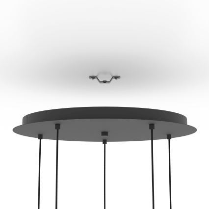 Eglo - Lámpara colgante 5xE27/40W/230V negro/dorado