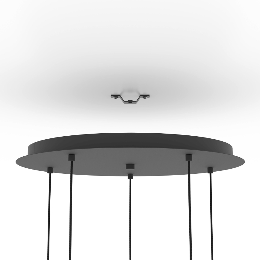 Eglo - Lámpara colgante 5xE27/40W/230V negro/dorado