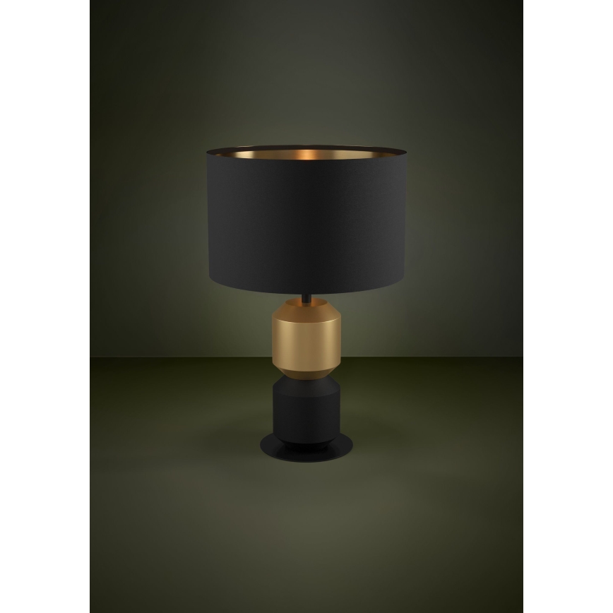 Eglo - Lámpara de mesa 1xE27/40W/230V negro/dorado