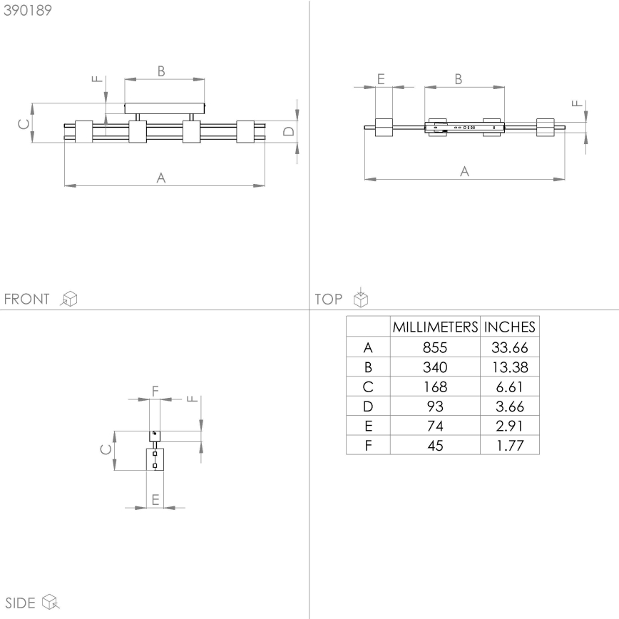 Eglo - Lámpara de techo 4xE27/40W/230V negro/marrón