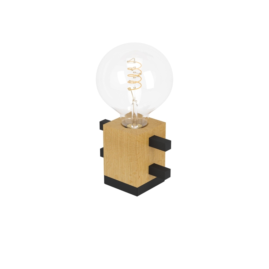 Eglo - Lámpara de mesa 1xE27/40W/230V negro/marrón