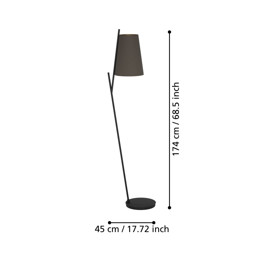 Eglo - Lámpara de pie 1xE27/40W/230V marrón