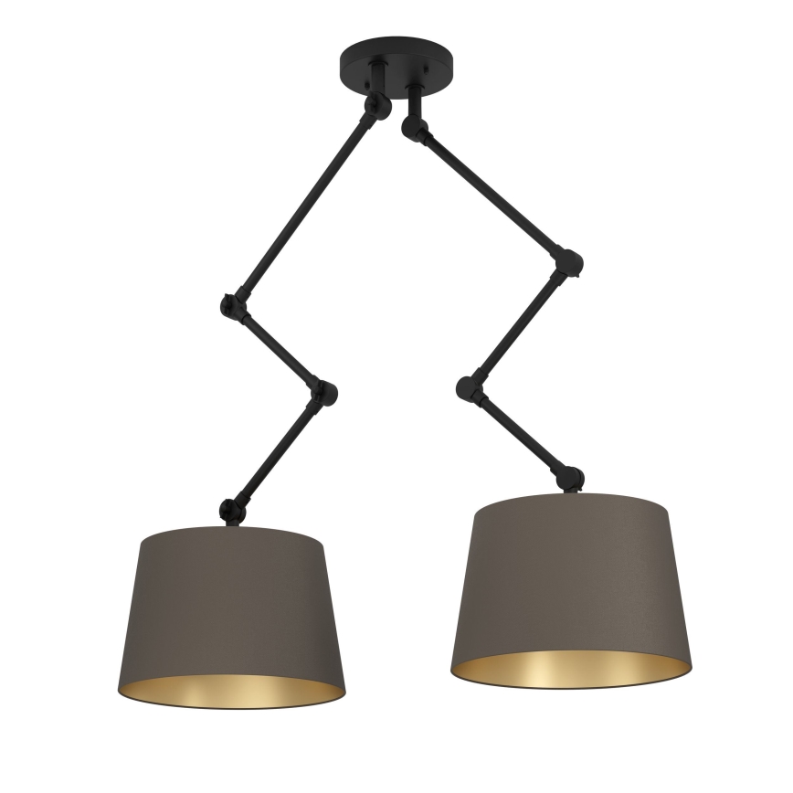 Eglo - Lámpara colgante 2xE27/40W/230V marrón