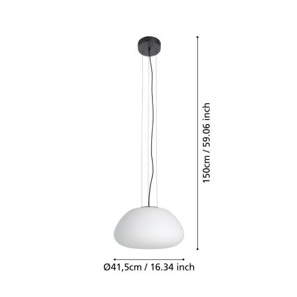 Eglo - Lámpara colgante 1xE27/40W/230V negro