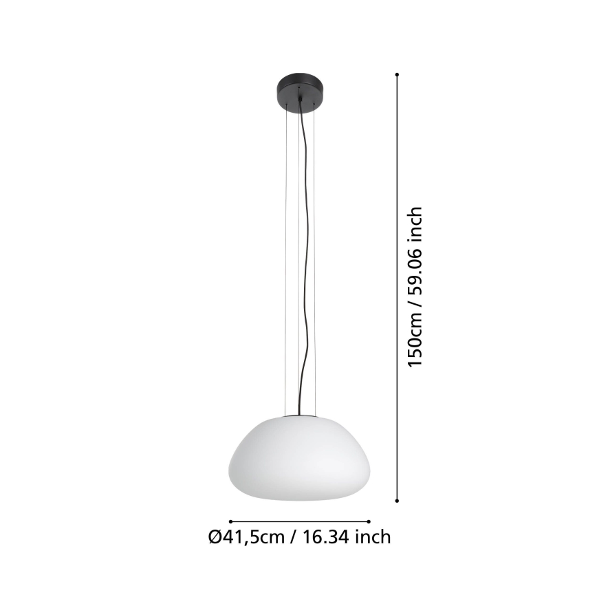 Eglo - Lámpara colgante 1xE27/40W/230V negro
