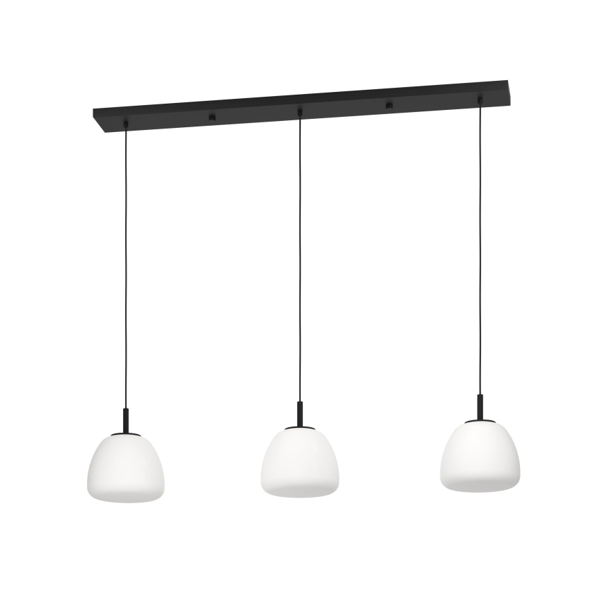 Eglo - Lámpara colgante 3xE27/40W/230V negro