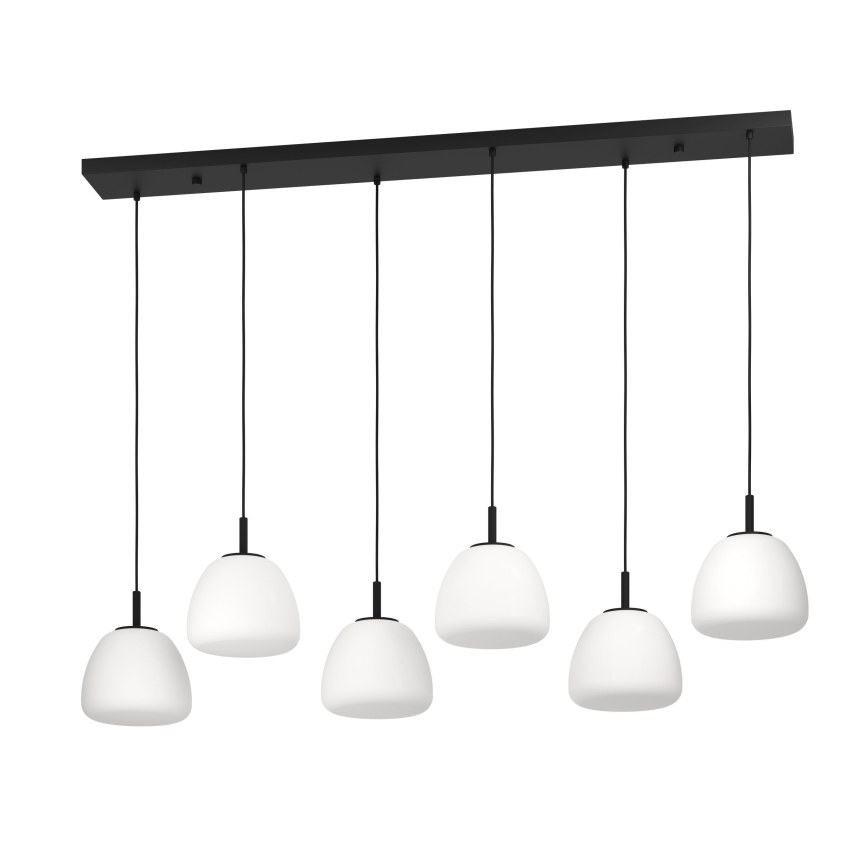 Eglo - Lámpara colgante 6xE27/40W/230V negro