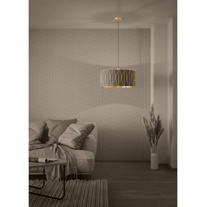 Eglo - Lámpara colgante 1xE27/40W/230V dorado/marrón