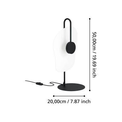 Eglo - Lámpara de mesa LED LED/5,4W/230V 3000K negro