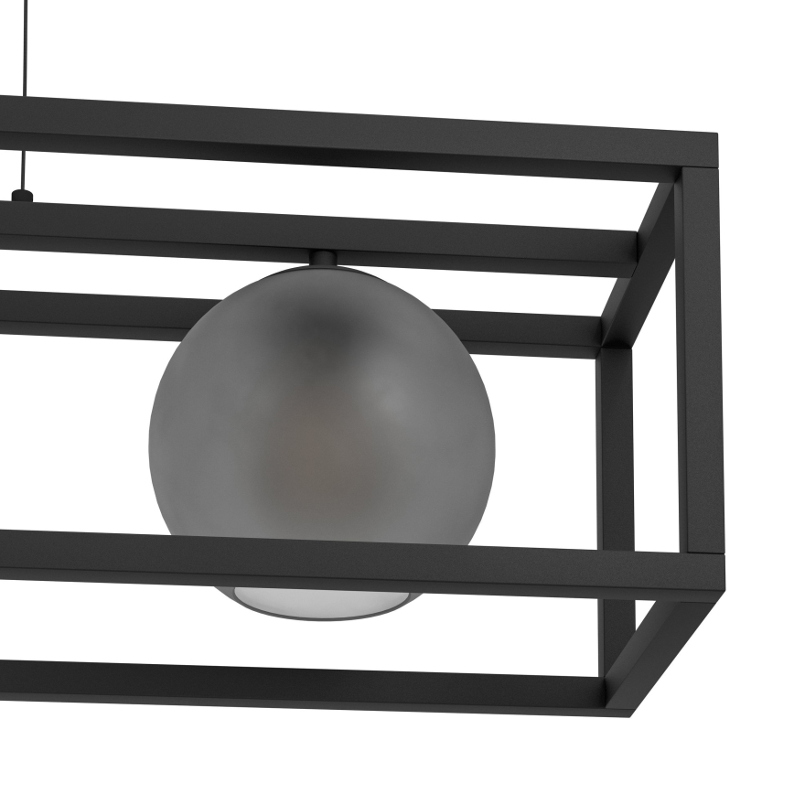 Eglo - Lámpara colgante 3xE27/40W/230V ahumado/negro