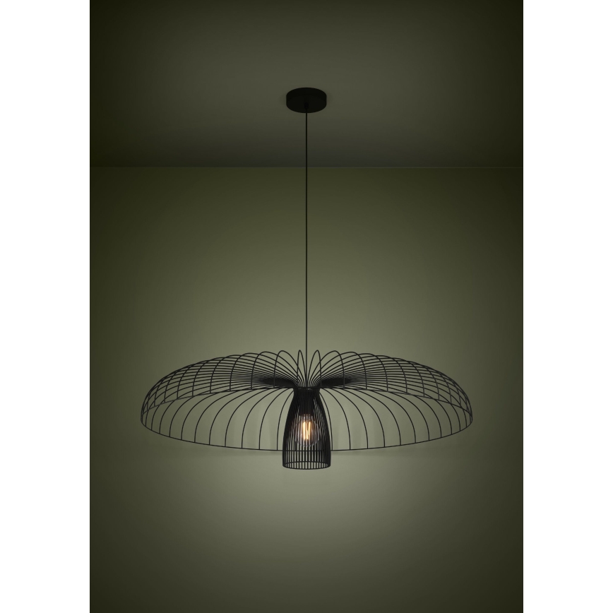 Eglo - Lámpara colgante 1xE27/60W/230V diá. 98,5 cm negro