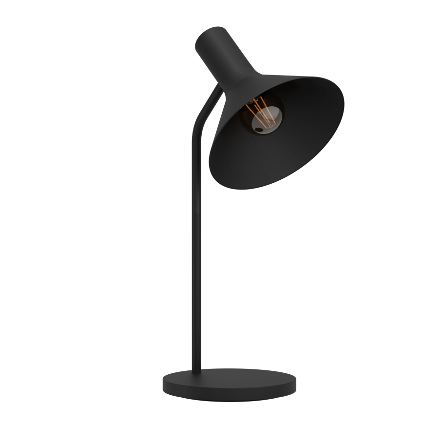 Eglo - Lámpara de mesa 1xE27/28W/230V negro