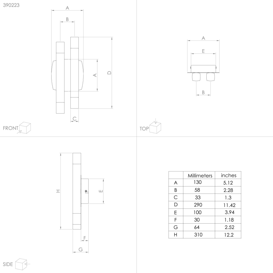 Eglo - Aplique LED 4xLED/3,3W/230V 3000K antracita/dorado