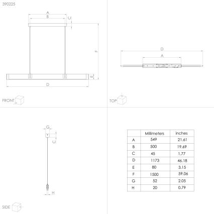 Eglo - Lámpara de araña LED regulable LED/28,8W/230V 3000K negro/marrón