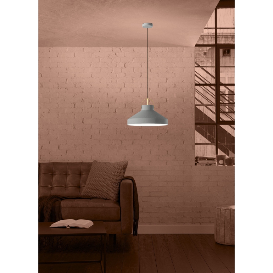 Eglo - Lámpara colgante 1xE27/40W/230V gris
