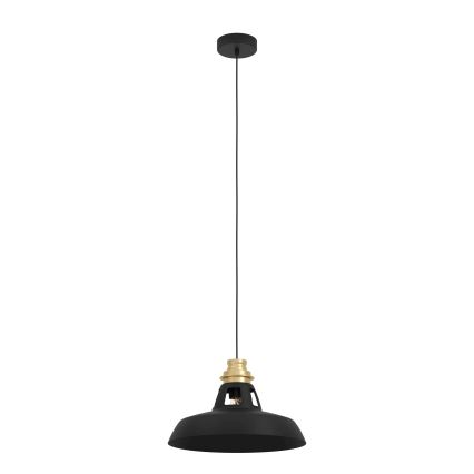 Eglo - Lámpara colgante 1xE27/40W/230V negro/dorado