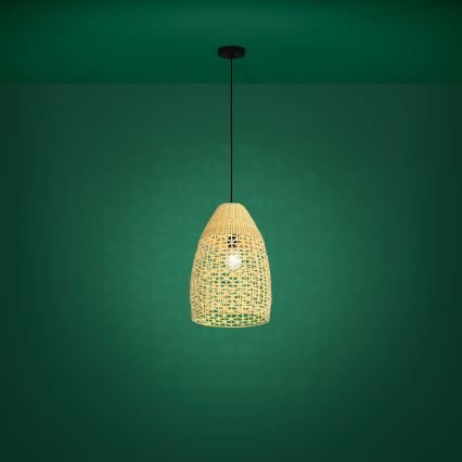 Eglo - Lámpara colgante 1xE27/40W/230V diá. 35 cm bambú