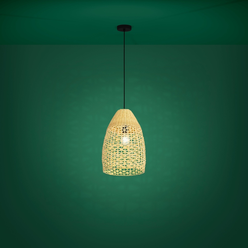 Eglo - Lámpara colgante 1xE27/40W/230V diá. 35 cm bambú