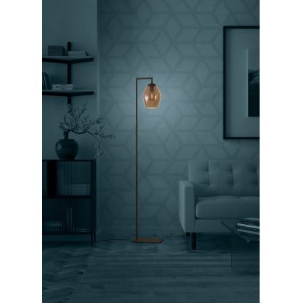 Eglo - Lámpara de pie 1xE27/40W/230V marrón