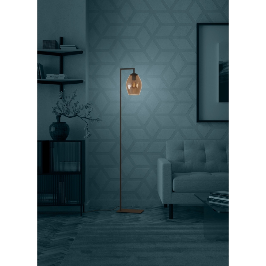 Eglo - Lámpara de pie 1xE27/40W/230V marrón