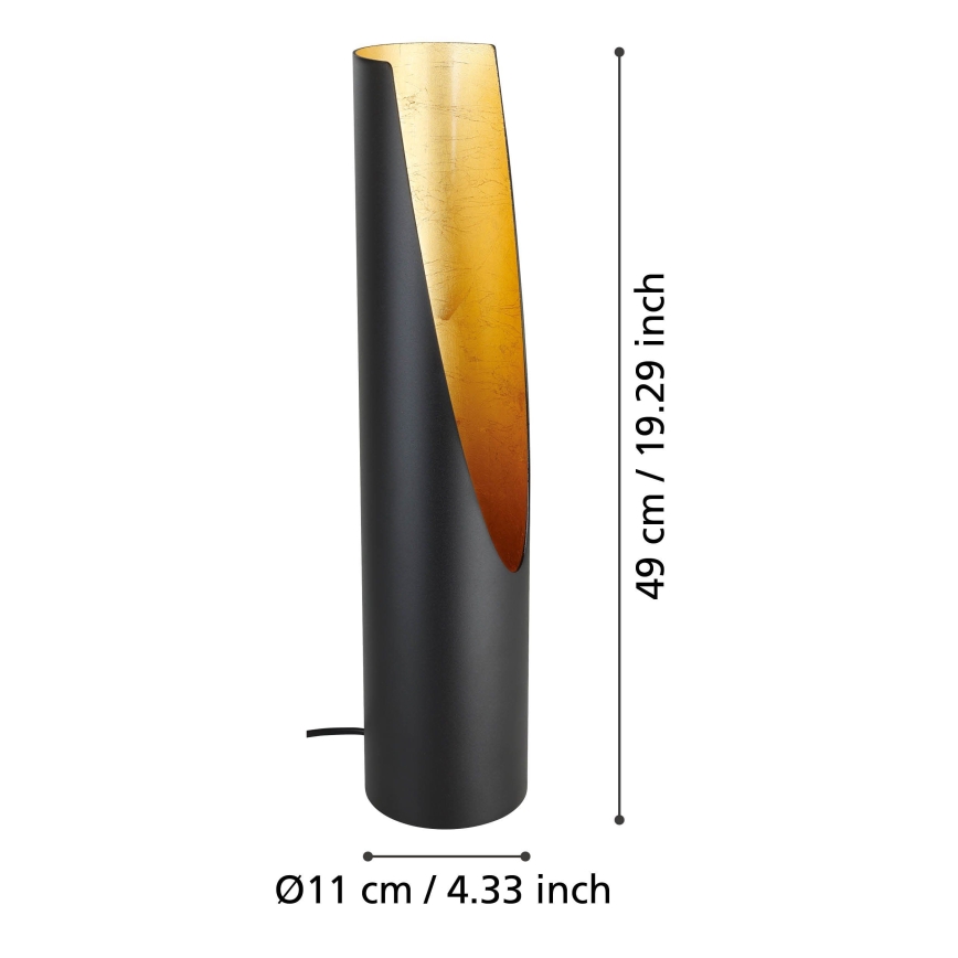Eglo - Lámpara de mesa LED 1xGU10/4,7W/230V negro/dorado
