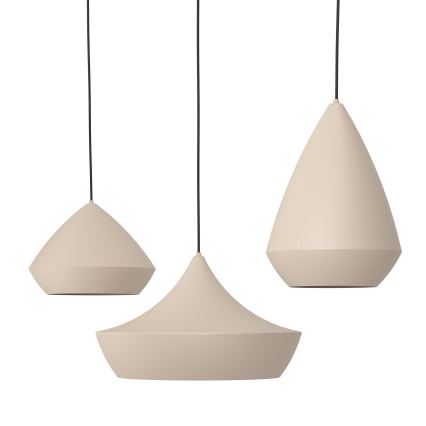 Eglo - Lámpara colgante 3xE27/28W/230V beige