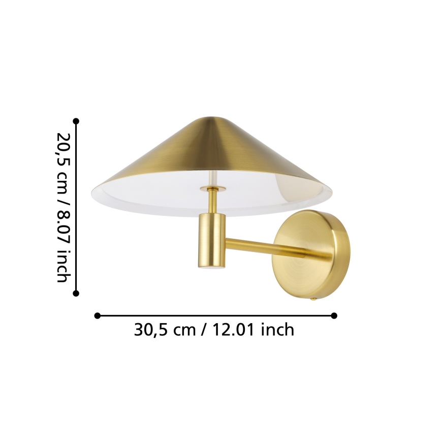 Eglo - Aplique LED LED/12W/230V 3000K dorado