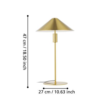 Eglo - Lámpara de mesa LED regulable LED/12W/230V 3000K dorado