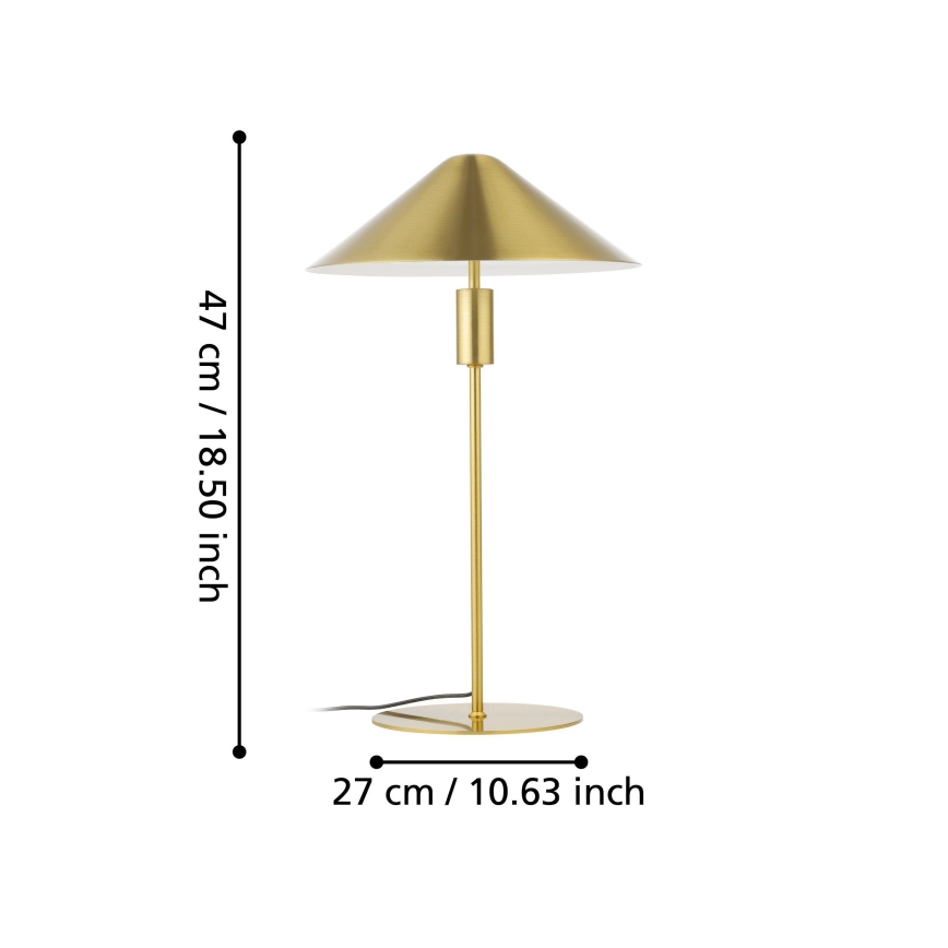Eglo - Lámpara de mesa LED regulable LED/12W/230V 3000K dorado