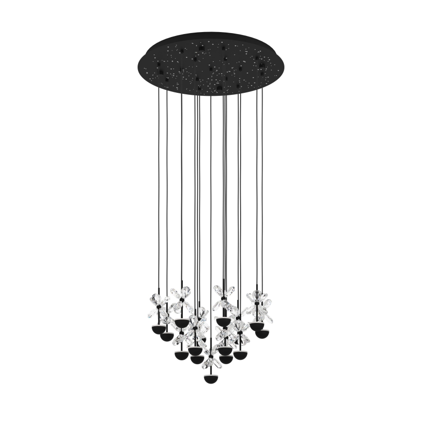 Eglo - Lámpara de araña LED regulable LED/27W/230V 3000K negro