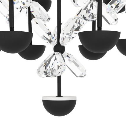 Eglo - Lámpara de araña LED regulable LED/27W/230V 3000K negro