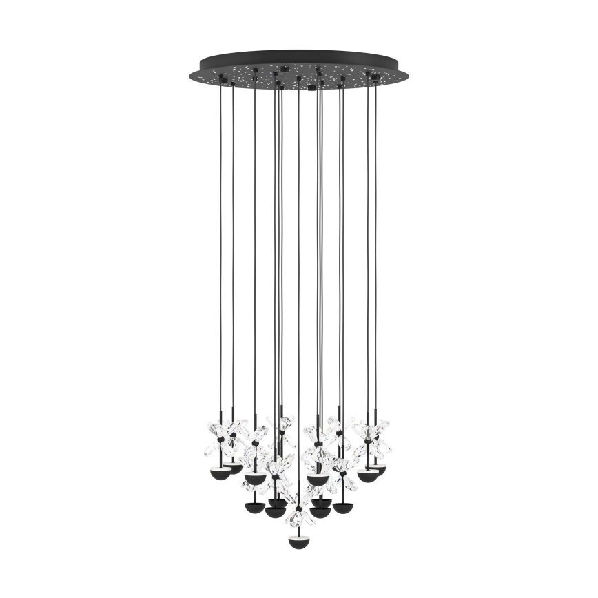Eglo - Lámpara de araña LED regulable LED/27W/230V 3000K negro