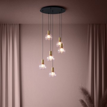Eglo 390279 - Lámpara de araña LED regulable 6xLED/5,4W/230V 3000K diá. 54 cm dorado