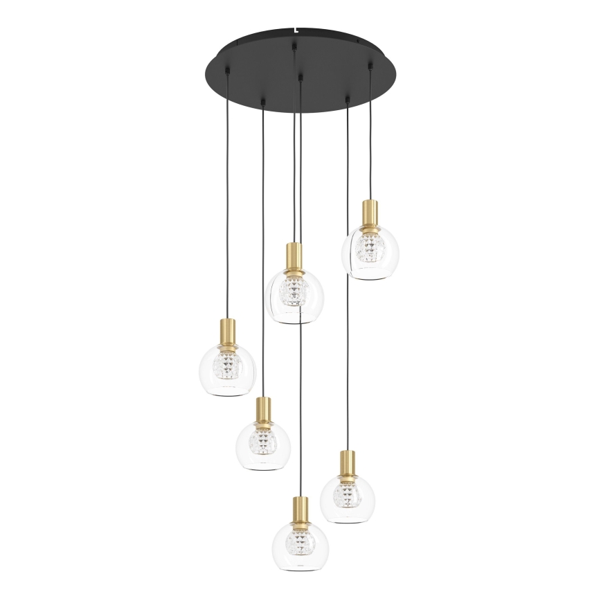 Eglo 390279 - Lámpara de araña LED regulable 6xLED/5,4W/230V 3000K diá. 54 cm dorado