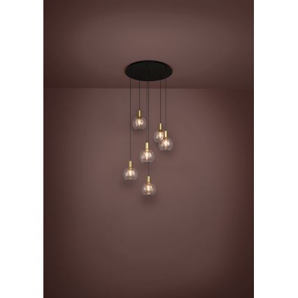 Eglo 390279 - Lámpara de araña LED regulable 6xLED/5,4W/230V 3000K diá. 54 cm dorado