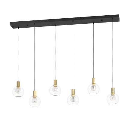 Eglo - Lámpara de araña LED regulable 6xLED/5,4W/230V 3000K dorado