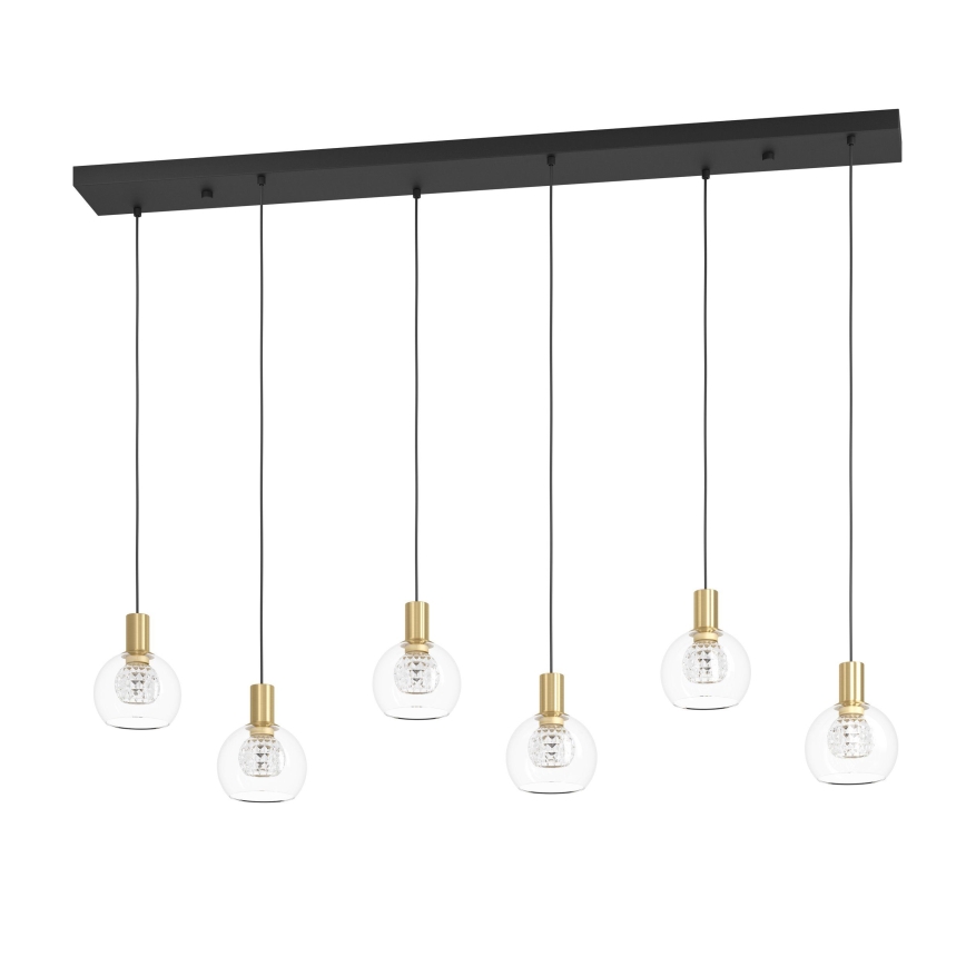 Eglo - Lámpara de araña LED regulable 6xLED/5,4W/230V 3000K dorado