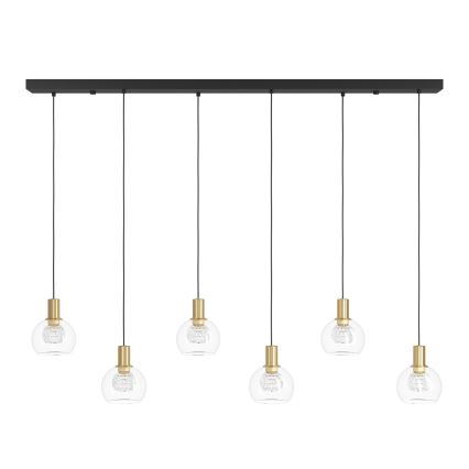 Eglo - Lámpara de araña LED regulable 6xLED/5,4W/230V 3000K dorado