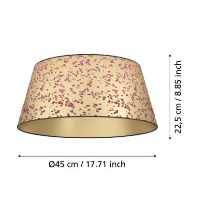 Eglo - Plafón 1xE27/25W/230V dorado/rosa